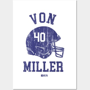 Von Miller Buffalo Helmet Font Posters and Art